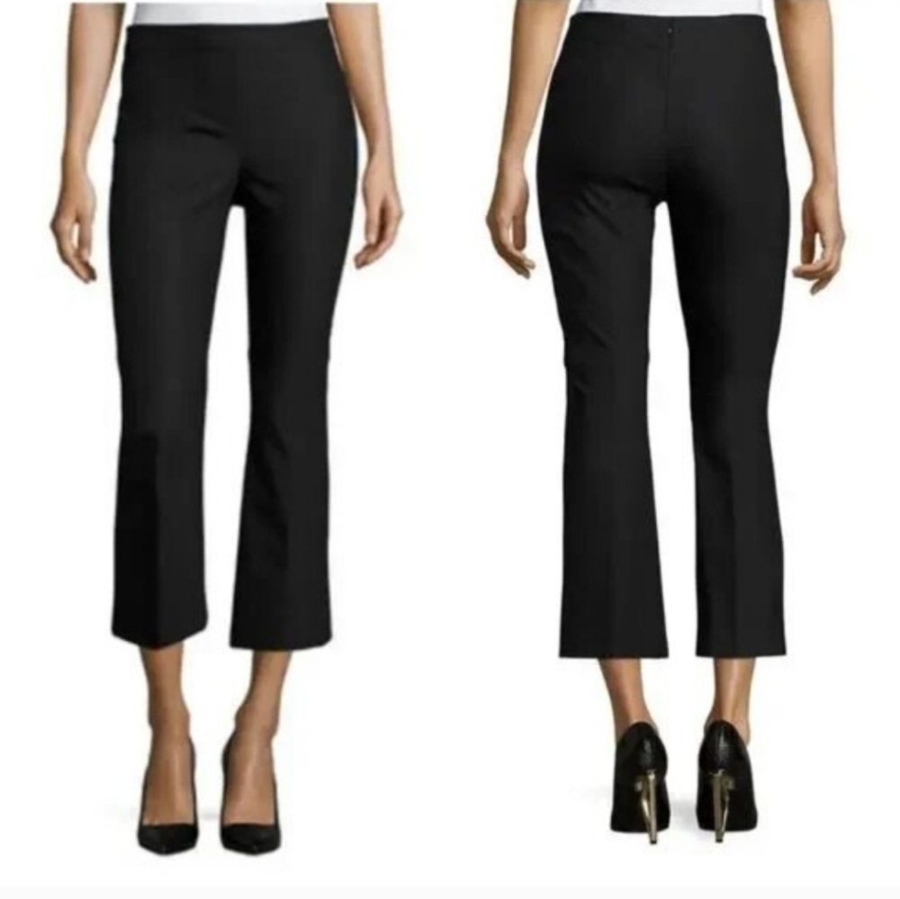 Theory Erstina B. Approach Flare Cropped Leg Pants Black